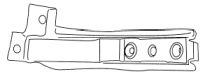 AUDI 443807332B Back Mount Of Bumper